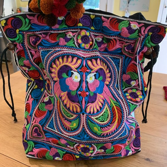Thai Boho Shoulder Tote - Picture 9 of 14
